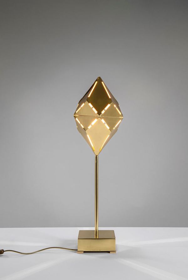 Gabriella Crespi - Brass light sculpture from the Kaleidoscope series