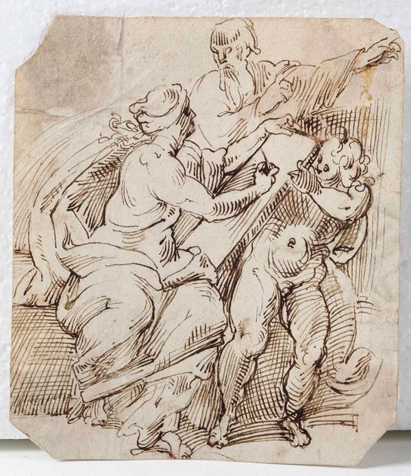 Scuola del XVI secolo Allegoria della pittura