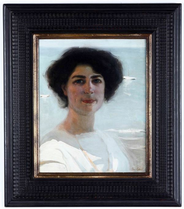 Paul Chabas (1869-1937) Ritratto di giovane donna, inizio XX secolo