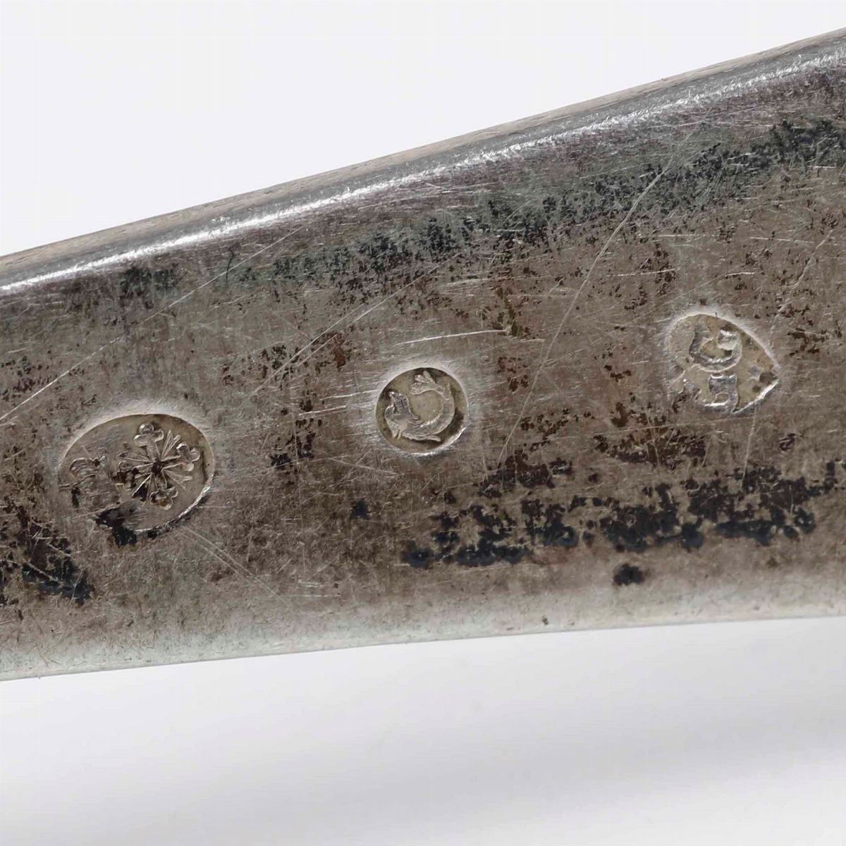 Insieme di Posate in Argento. Genova XIX Secolo. Marchi di Ricontrollo con Croce Mauriziana e Del...