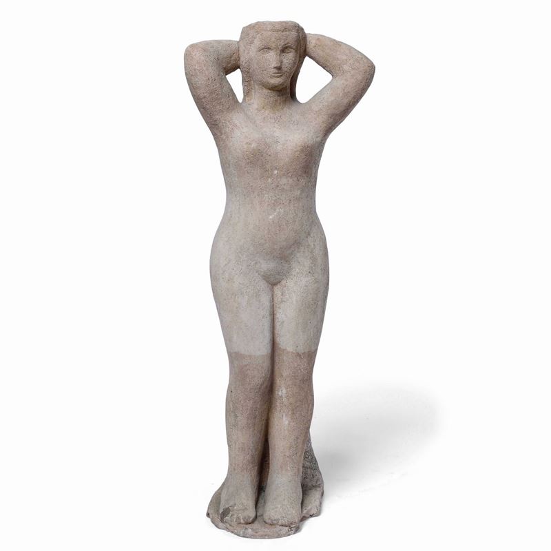 Giovanni Servettaz : Figure femminile, 1940 ca  - Auction Sculpture of 19th and 20th Century - Cambi Casa d'Aste
