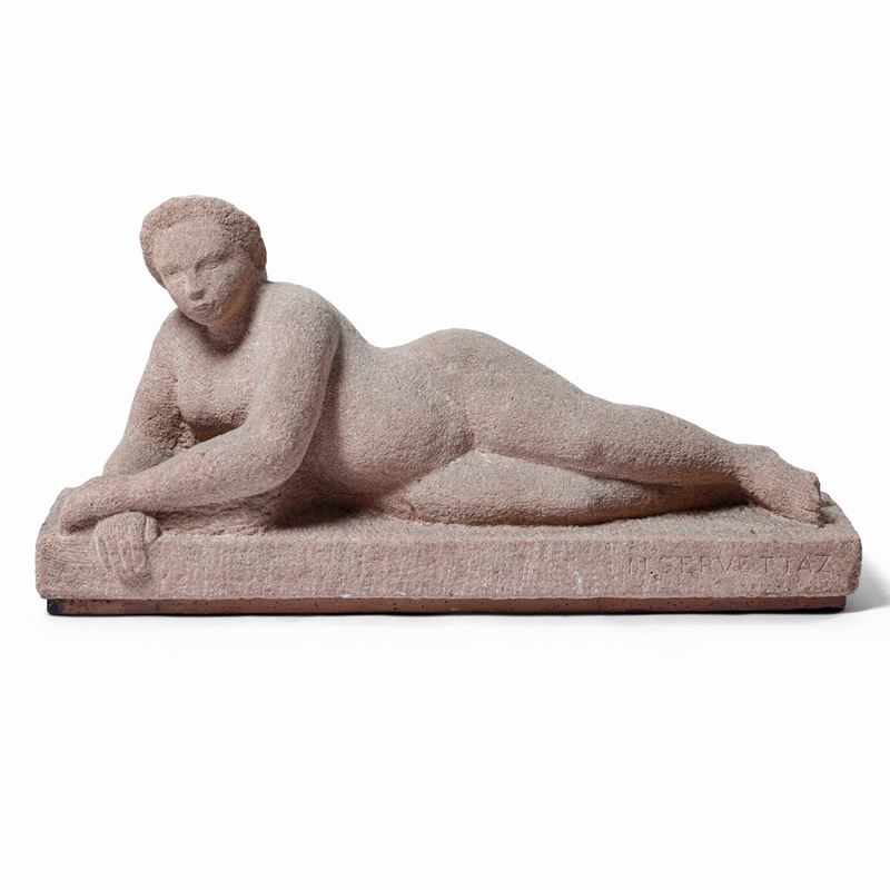 Giovanni Servettaz : Nudo disteso, 1940 ca.  - Auction Sculpture of 19th and 20th Century - Cambi Casa d'Aste