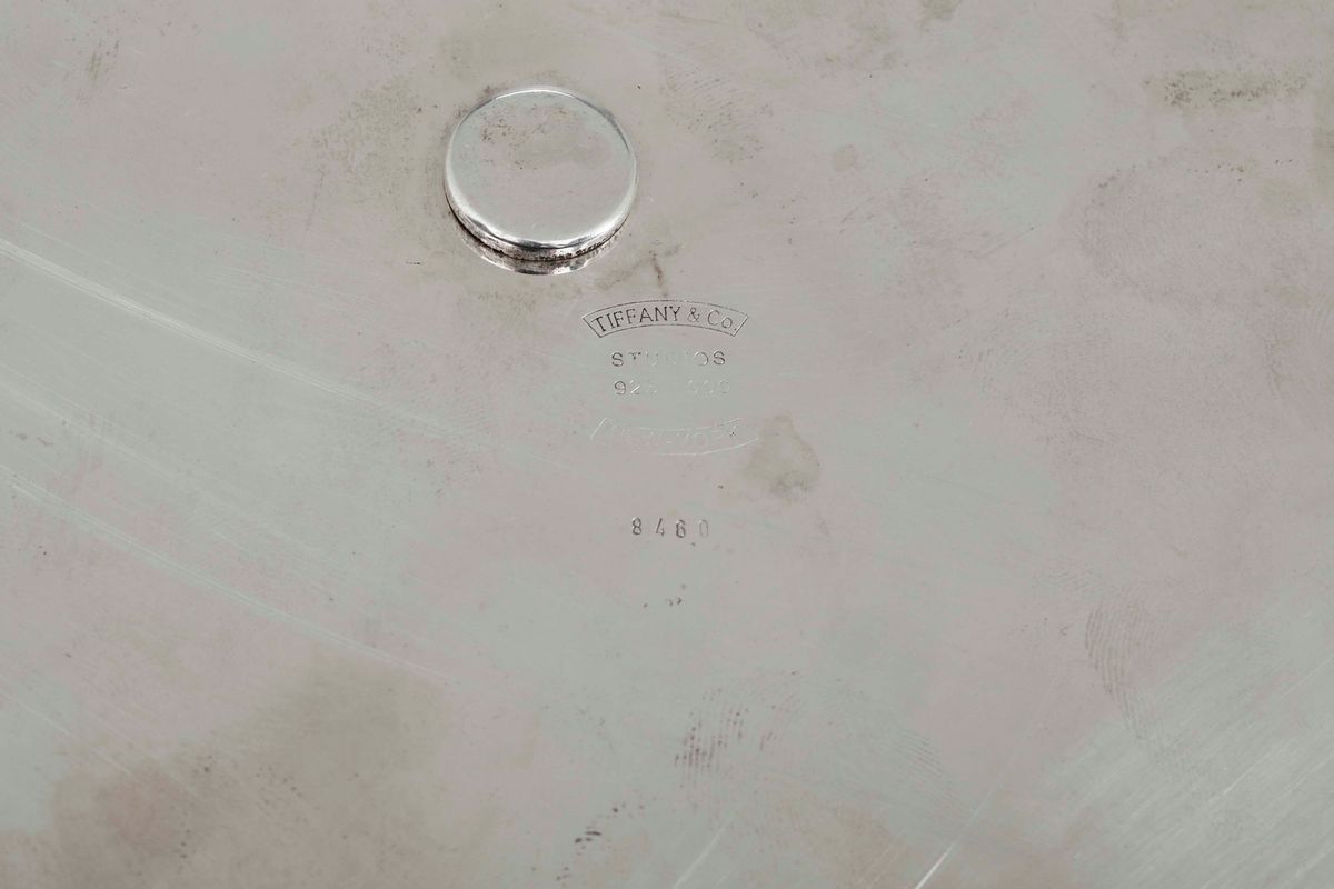 Set da Condimento in Argento 925 e Vetro. Tiffany & Co Studios New York, XX Secolo