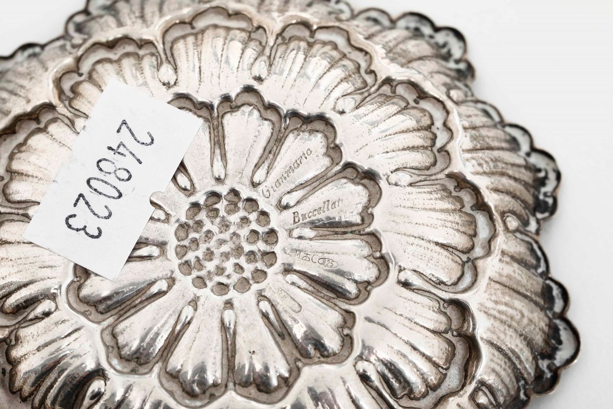 Sei Ciotole in Argento 925. Argenteria Artistica Italiana del XX Secolo. Argentiere Clementi Bolo...