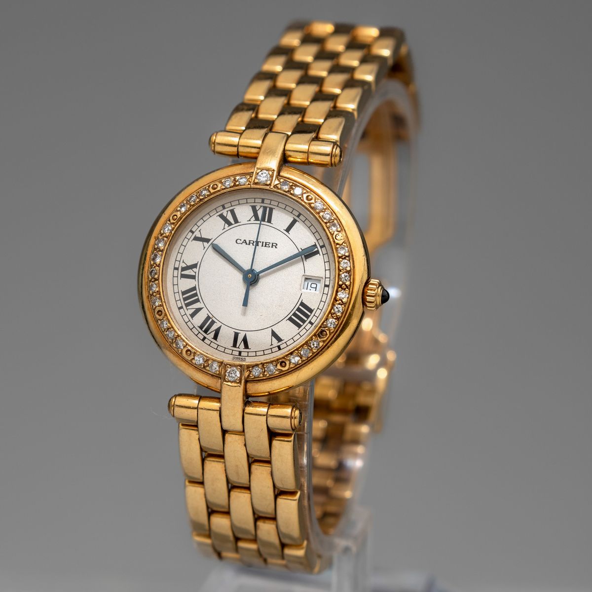 Cartier - Panthere Vendome in Oro Giallo 18k, Ghiera con Brillanti e Movimento al Quarzo. Accompa...