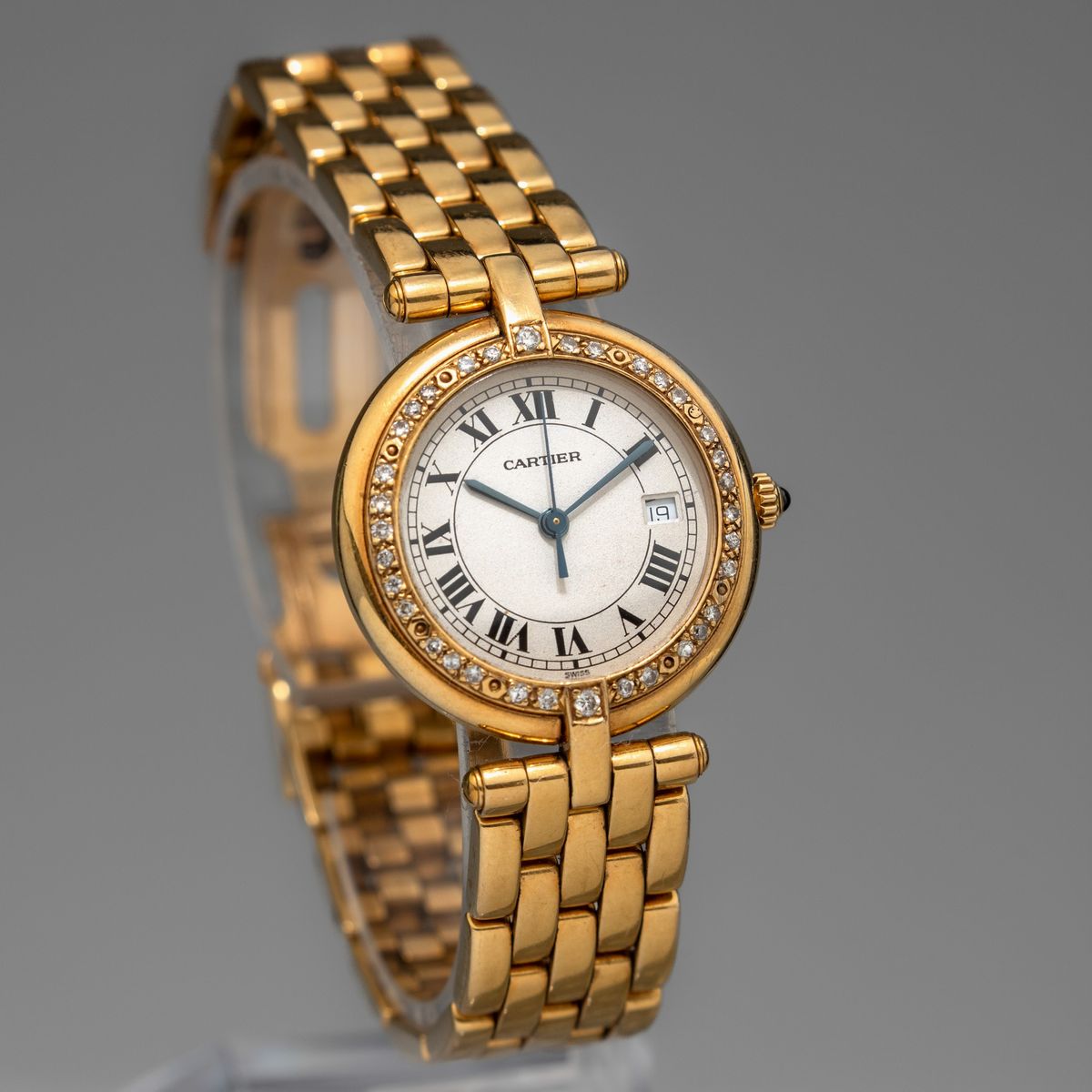 Cartier - Panthere Vendome in Oro Giallo 18k, Ghiera con Brillanti e Movimento al Quarzo. Accompa...
