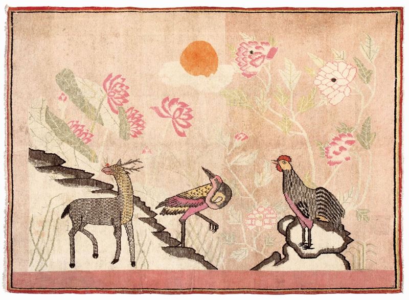 Particolare tappeto Hotan est Turkestan, inizio XX secolo  - Auction Antique Carpets - Cambi Casa d'Aste