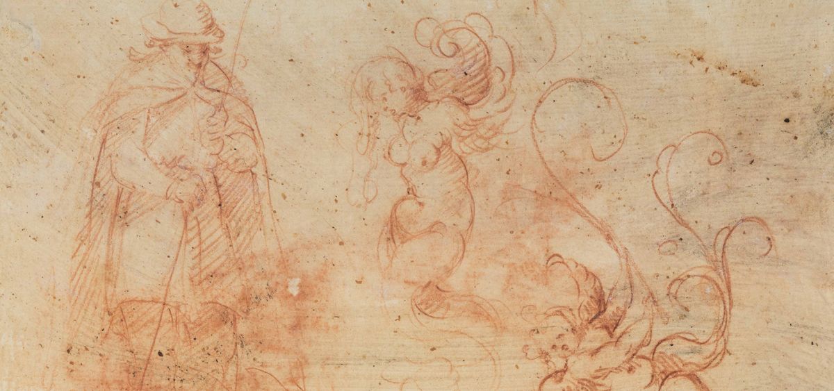 Scuola Francese del XVII Secolo S. Luigi dei Francesistudi di Figure e Decori a Grottesche