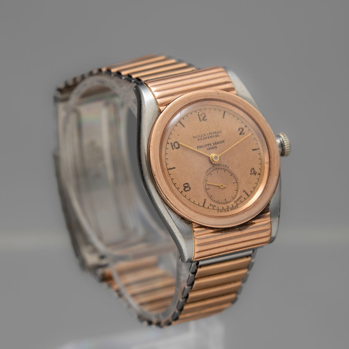 Rolex - Ovetto con Anse Cachè Acciaio e Oro Rosa 18k con Bracciale Bamboo e Dedica sul Quadrante....