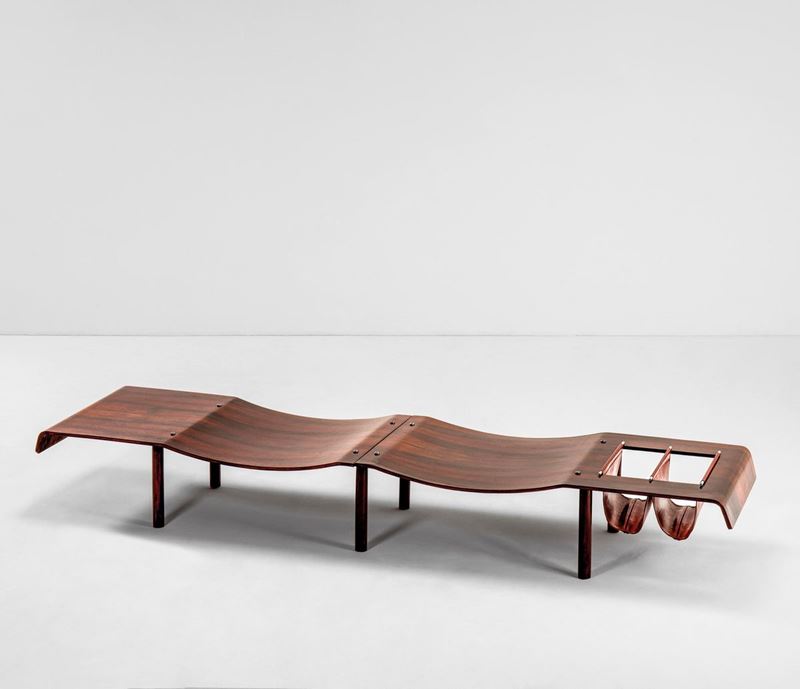 Jorge  Zalszupin : Jorge Zalszupin. Low bench-table mod. Onda  - Auction Fine Design - Cambi Casa d'Aste