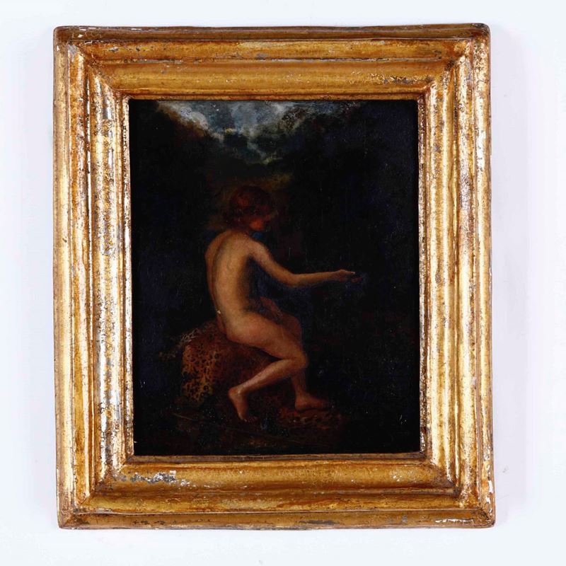 Scuola francese, XIX secolo San Giovannino  - olio su tela - Auction 19th and 20th Century Paintings | Timed Auction - Cambi Casa d'Aste