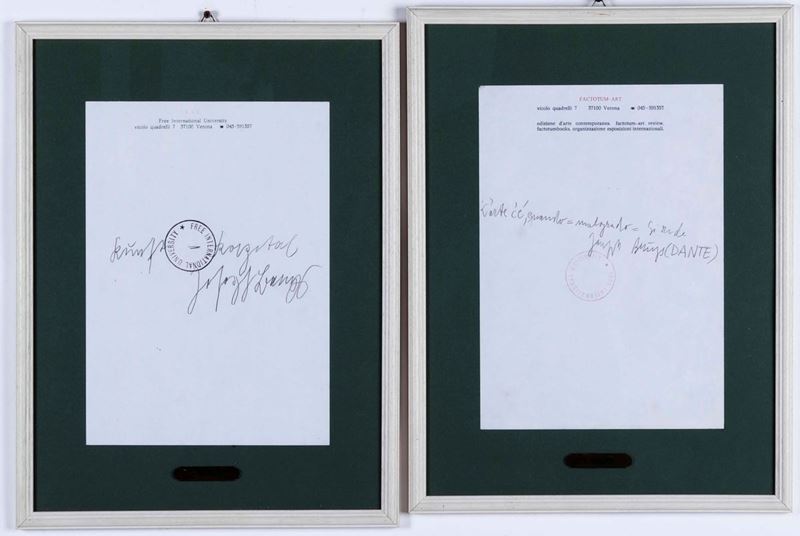 Joseph Beuys : Senza titolo  - inchiostro su carta - Auction Modern and Contemporary Art - Cambi Casa d'Aste