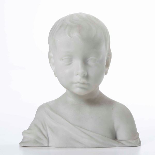 Busto di fanciullo (San Giovannino?). Marmo bianco. Scultore del XIX secolo, nei modi della scultura quattrocentesca fiorentina