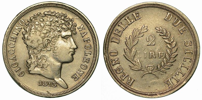 NAPOLI. GIOACCHINO MURAT, 1808-1815.   2 Lire 1813.  - Auction Numismatics - Cambi Casa d'Aste