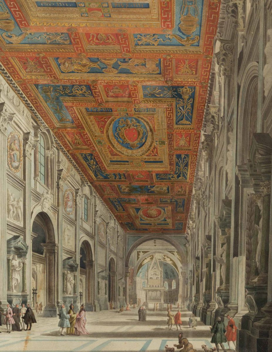 Giovanni Paolo Panini (1692 Piacenza-1765 Roma), da Interno della Basilica di San Giovanni in Lat...