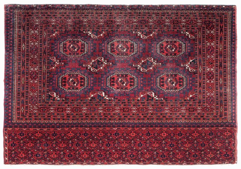 Chuval Tekke, Turkestan orientale inizio XX secolo  - Auction Antique Carpets - Cambi Casa d'Aste