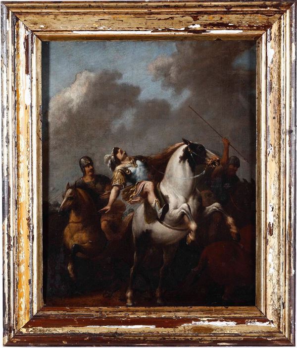 Scuola del XVIII secolo Caduta di un condottiero