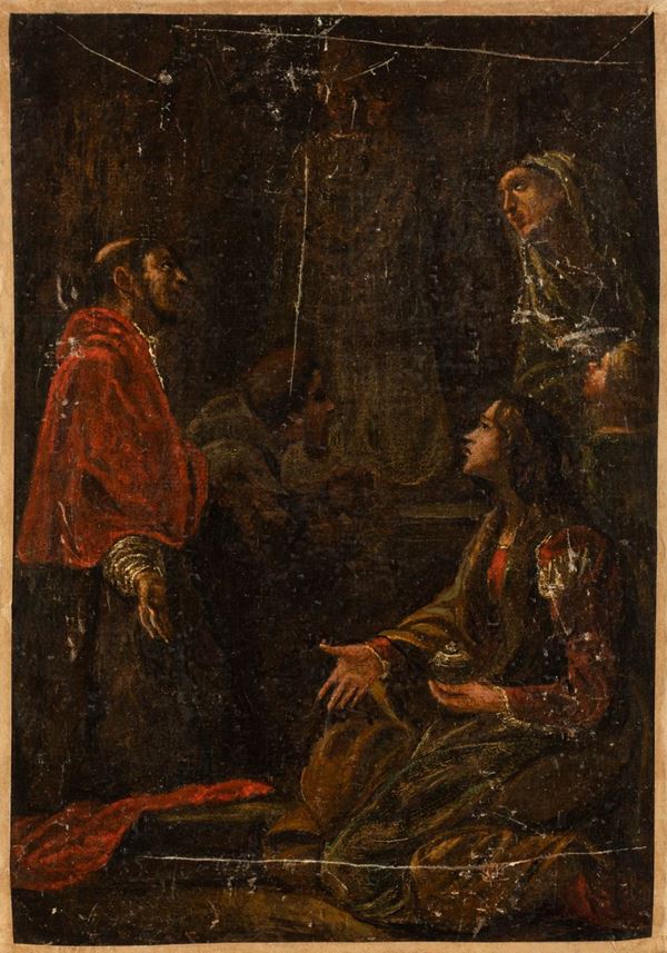 Scuola del XVIII secolo San Carlo Borromeo e la Maddalena