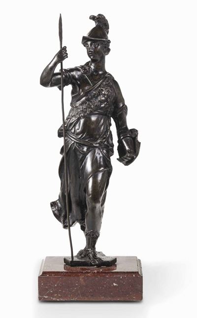 Minerva. Bronzo Fuso e Patinato. Arte Veneta del XVI-XVII Secolo. Ambito di Girolamo Campagna (ve...