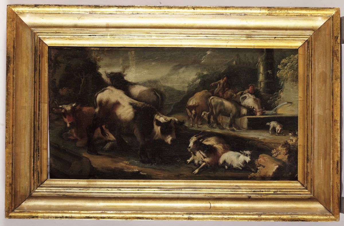 Scuola del XVIII Secolo Scene Pastorali