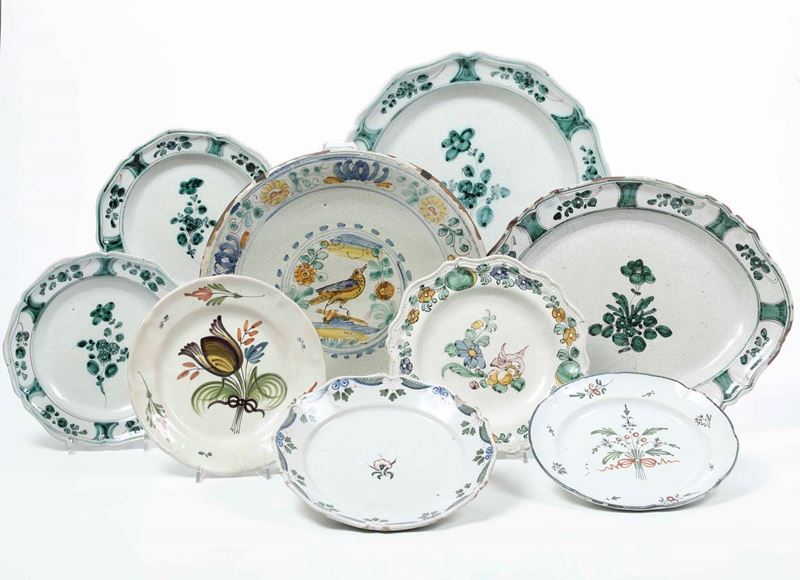 Sette piatti del XVIII secolo  - Asta Ceramiche | Cambi Time - Cambi Casa d'Aste