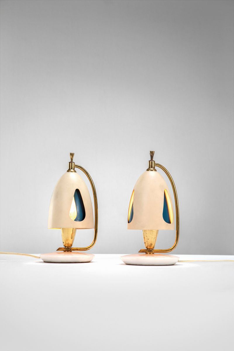 Angelo Lelii : Due lampade da tavolo mod. 12398  - Asta Fine Design - Cambi Casa d'Aste