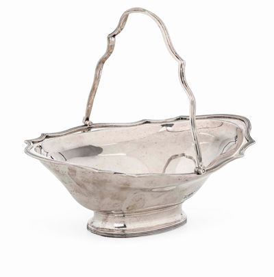 Cestino in Argento Sterling. Inghilterra XX Secolo. Bollo della Città di Londra per L'anno 1900 e...