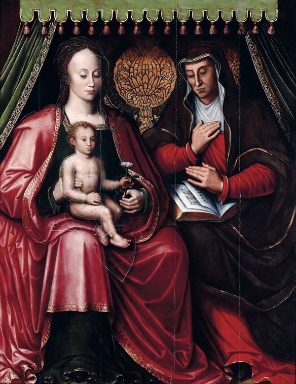 Sacra conversazione con la Madonna, il Bambino e S. Anna