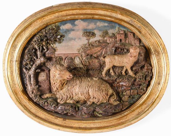 A polychrome terracotta relief, Italy (Naples?), 1700s