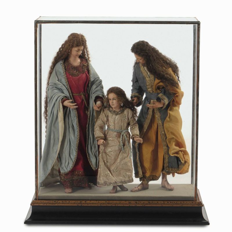 Sacra Famiglia. Arte presepiale spagnola, fine XVIII secolo  - Asta Dimore Italiane - Cambi Casa d'Aste