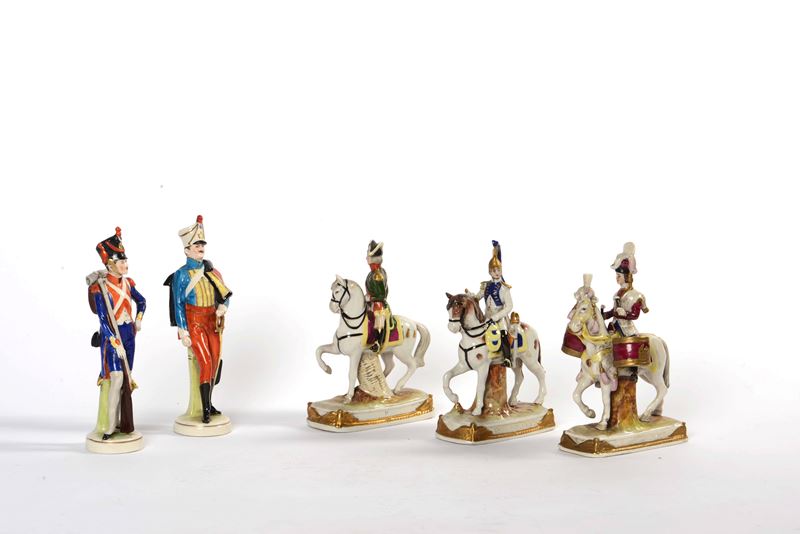 Figurine di militari Turingia, XX secolo  - Asta Ceramiche - Cambi Casa d'Aste