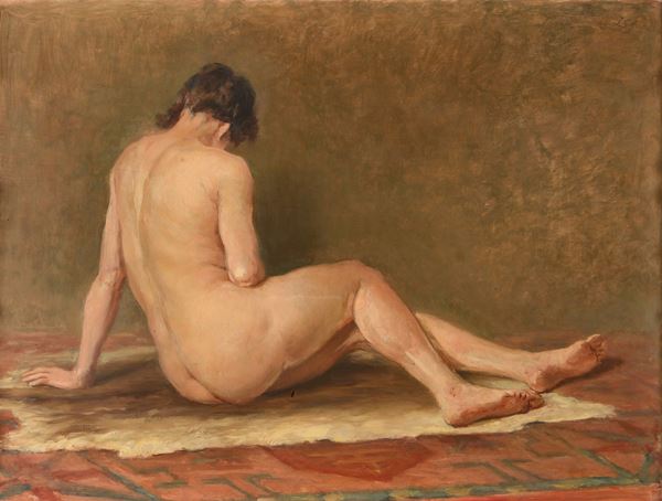 Scuola italiana, inizi XX secolo Nudo di schiena