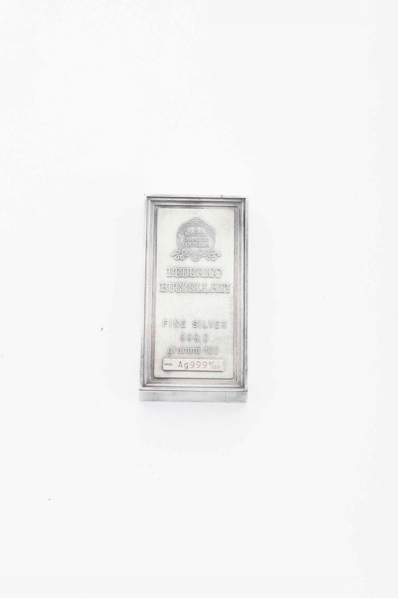 Fermacarte. Argento 999 Fuso e Modellato. Maison Federico Buccellati, XX Secolo