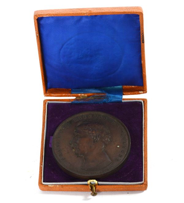 Medaglia commemorativa in bronzo. 1865
