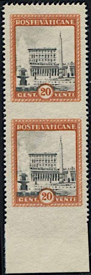 1933, Vaticano, Giardini e Medaglioni.  - Auction Philately - Cambi Casa d'Aste