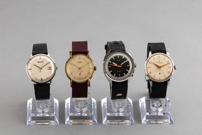 Lotto di 4 Orologi da Polso Bulova, Timex, Roamer, Zenith