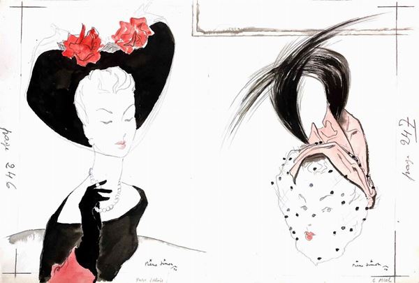 Modelli di Cappelli per Rose Valoise e Gilbert Orcel