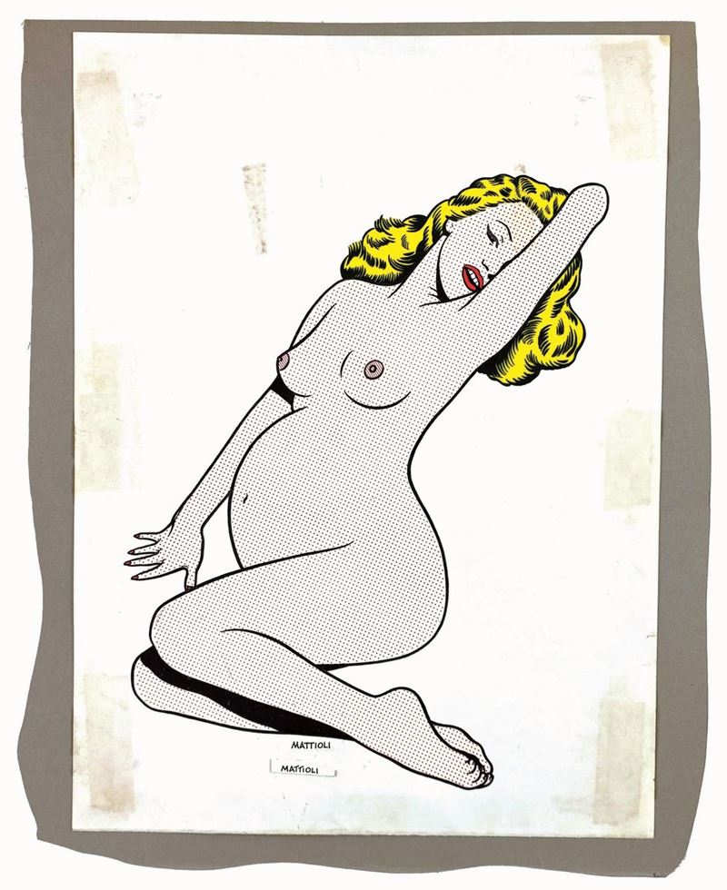 Massimo Mattioli : Pregnant Marilyn  - Auction Fumetti d'Autore - IV - Cambi Casa d'Aste