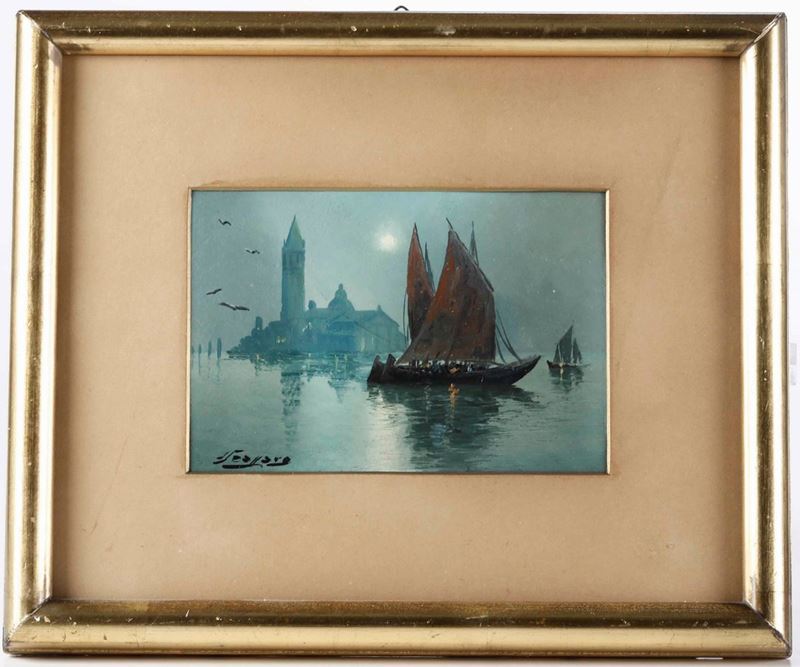 Saverio Seassaro : Notturno a Venezia  - Auction 19th and 20th Century Paintings | Cambi Time - Cambi Casa d'Aste