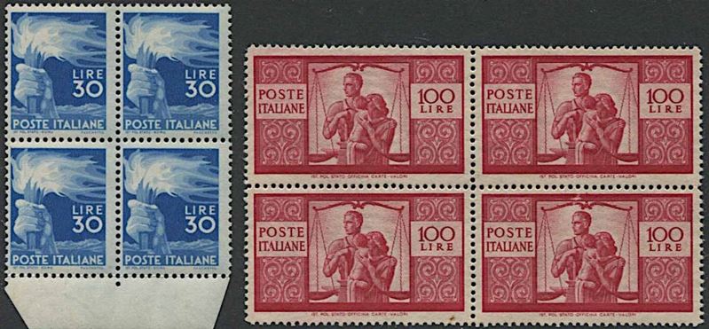 1945/1948, Repubblica Italiana, “Democratica”.  - Asta Filatelia e Storia Postale - Cambi Casa d'Aste