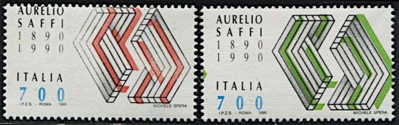 1990, Repubblica Italiana, "Aurelio Saffi".  - Asta Filatelia e Storia Postale - Cambi Casa d'Aste