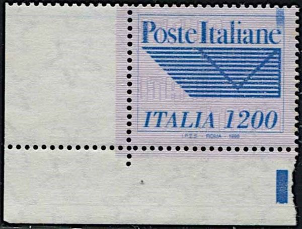 1998, Repubblica Italiana, prova del francobollo da 1200 lire non emesso.