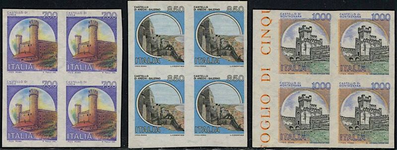 1980/1990, Repubblica Italiana, “Castelli”.  - Asta Filatelia e Storia Postale - Cambi Casa d'Aste