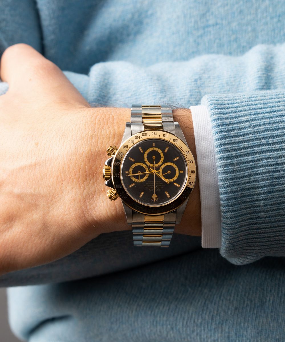 Rolex - Daytona Zenith Ref 16523, 6 Inverted, Cronografo Acciaio e Oro con Lunetta Tachimetrica T...