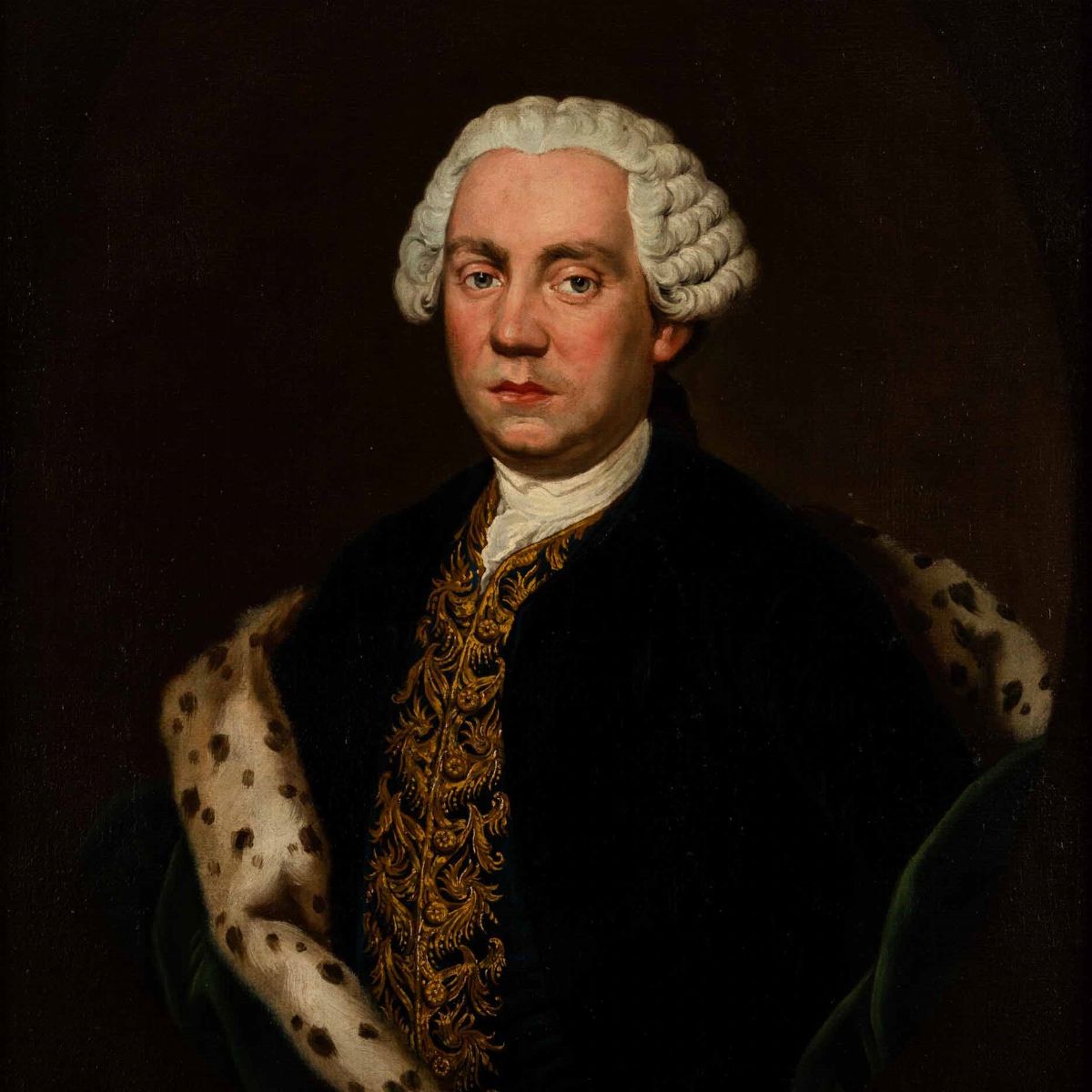 Giacomo Ceruti Detto il Pitocchetto - Ritratto di Gentiluomo con Ermellino
