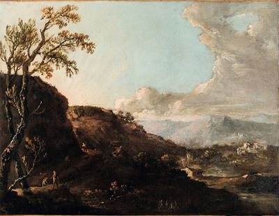 Paesaggio con Contadini e Viandanti