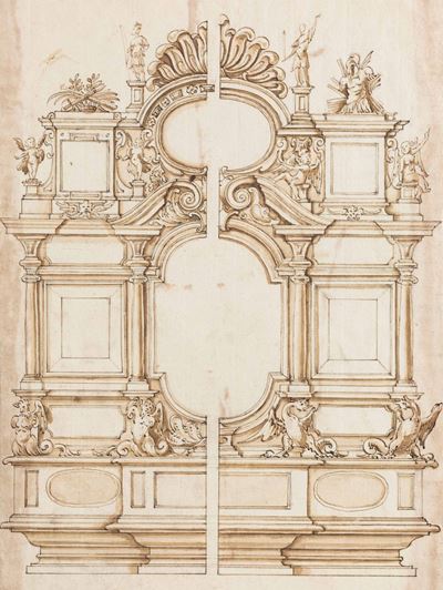 Scuola Italiana del XVIII Secolo Studio Architettonico
