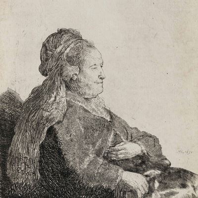 La Madre di Rembrandt con Copricapo All’orientale (1631)