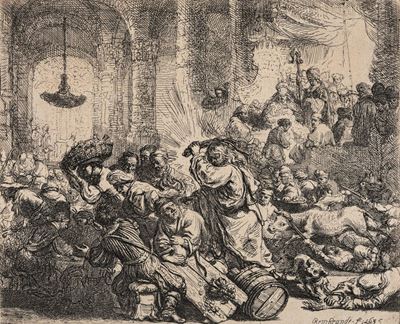 Gesù Scaccia i Mercanti dal Tempio (1634)