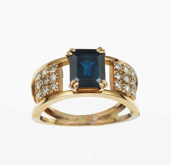 Sapphire and diamond ring. Repossi